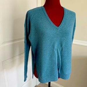 Boden Grayish Blue V-Neck Sweater